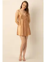 Miorre İnce Askılı Güpürlü Gecelik görsel 11