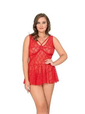 Moongirl Transparan Büyük Beden Kadın Fantazi Tül Gecelik Moongirl MNL10001