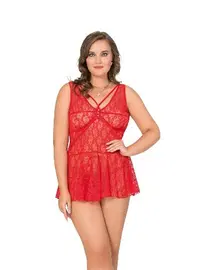 Moongirl Transparan Büyük Beden Kadın Fantazi Tül Gecelik Moongirl MNL10001