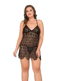 Moongirl Dantelli Asimetrik Kesim Fantazi Tül Gecelik Moongirl MNL10002