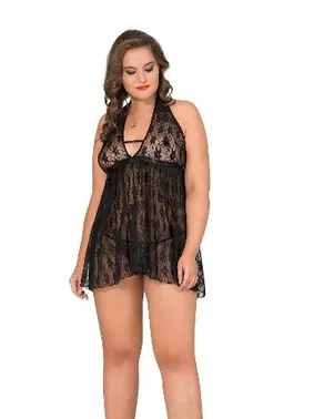 Moongirl Büyük Beden Kalın Askılı Kadın Tül Gecelik Moongirl MNL10021 - Alternatif Görünüm