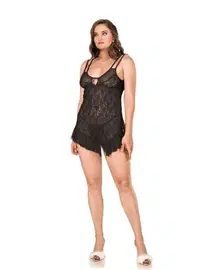 Moongirl Şortlu Büyük Beden Bayan Tül Gecelik Moongirl MNL10070