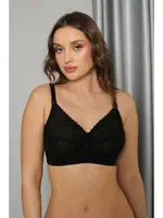 Mucize Dantelli Bayan Toparlayıcı Sütyen Nbb 377 Siyah detay görünüm