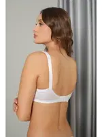 Balenli Dantelli Bayan Toparlayıcı D Cup Sütyen Nbb 380 Beyaz farklı açı