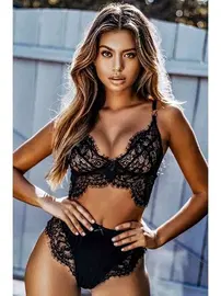 NightLight Bralet Dantelli Fantazi Sütyen Takım NightLight 3352