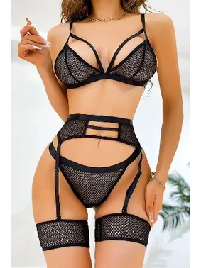 NightLight Fileli Erotik Jartiyer Sütyen Takım NightLight 3404