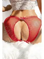 Arkası Açık File Fantazi Kadın Külot NightLight 9100 Kırmızı