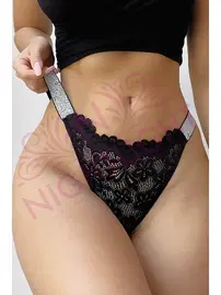 NightLight Dantel Yanları Lastikli Fantazi Külot Kahve NightLight 9116