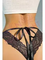 Arkası Kurdelalı Dantel Fantazi Kadın Külot Kahve NightLight 9119