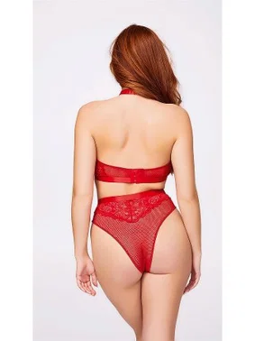 NightLight Fermuar Detaylı Kırmızı Sütyen Külot Takım Nightlight 3499 - Alternatif Görünüm