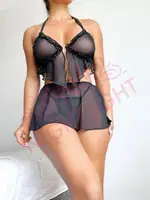 Nightlight Mini Etekli Çekici Fantazi Takım Siyah