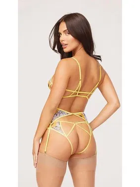 NightLight Sarı Çiçekli Erotik Jartiyer Takım Nightlight 3589 - Alternatif Görünüm