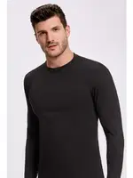 Pamuk Süprem Uzun Kollu 0 Yaka İlke 1020 Siyah