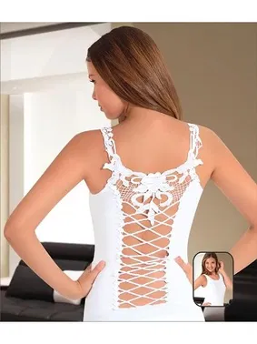 Polkan Çapraz İpli Güpürlü Kadın Atlet Polkan 2215