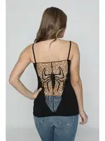 Sırtı Güpürlü Bayan Atlet Polkan 2306 Siyah