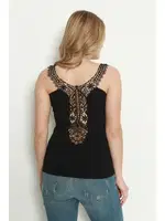 Sırtı Dantelli Kadın Atlet Polkan 2314 Siyah