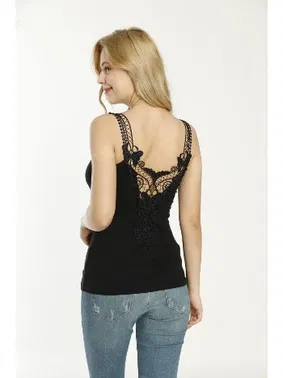 Polkan Dantelli İnce Askılı Polkan Kadın Atlet 2332