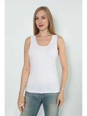 Polkan Sırtı Güpürlü Kalın Askılı Bayan Atlet Polkan 2386 - Alternatif Görünüm