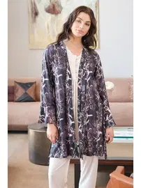 Bone Club Sabahlıklı Belmando Dokuma Kadın Pijama Takım Bone Club 5532