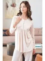 Sabahlıklı Belmando Dokuma Kadın Pijama Takım Bone Club 5532 detay görünüm