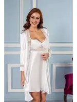 6Lı Saten Gelin Çeyiz Seti Pierre Cardin 6010 Ekru görsel 11