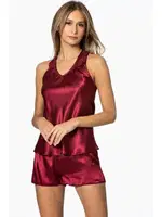 6Lı Saten Gelin Çeyiz Seti Pierre Cardin 6010 Bordo farklı açı