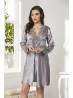 Saten 6Lı Gelin Çeyiz Seti Pierre Cardin 6335 Mor detay görünüm