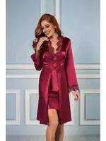 Saten 6Lı Gelin Çeyiz Seti Pierre Cardin 6335 Bordo görsel 17