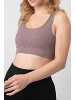 Seamless Fitilli Toparlayıcı Pedli Spor Sütyen DoReMi 002-000161 Vizon detay görünüm