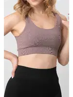 Seamless Fitilli Toparlayıcı Pedli Spor Sütyen DoReMi 002-000161 Vizon görsel 4