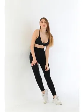 Emay Toparlayıcı Göğüs Altı Yüksek Bel Kadın Tayt MI 3904