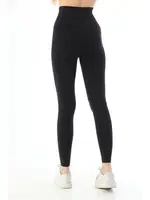 Siyah Yüksek Bel Toparlayıcı Uzun Kadın Tayt MI 3905 Siyah görsel 6