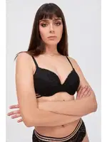 Simli Hafif Destekli Silvery Sütyen Takımı NBB 4791 Siyah farklı açı