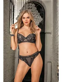 Gallipoli Siyah String Sütyen Takımı Gallipoli MGP31662