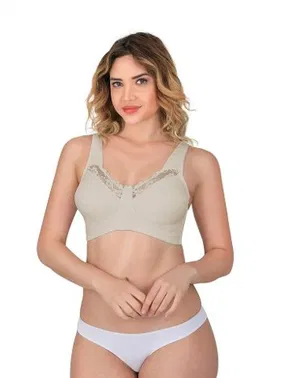 Emay Toparlayıcı Dantelli Cotton Kadın Sütyen Emay 181C