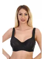 Kalın Askılı Balenli Toparlayıcı Kadın Minimizer Sütyen 191C Siyah farklı açı