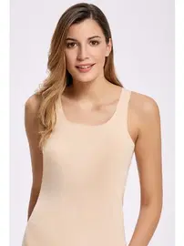 İlke Ten Pamuk Mat Biyeli Geniş Askılı Atlet İlke 2202