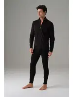 Termal Viloft Dik Yaka Fermuarlı Sweatshirt Dorense 2895 Siyah farklı açı