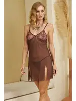 Transpan Seksi Gecelik Takımı Siyah İzabel 1042 Siyah