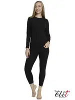 Uzun Kollu Siyah Kadın Termal Takım Tutku 003 Siyah