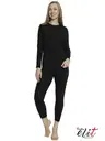 Uzun Kollu Siyah Kadın Termal Takım Tutku 003