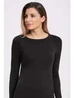 Unisex Viskon Kışlık Uzun Kollu Üst İlke 1301 Siyah