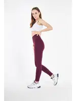 Dalgıç Kumaş Loklu Kadın Uzun Tayt Vogsing 162 Bordo görsel 4