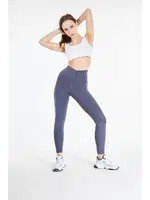 Süper Loklu Yüksel Bel Dalgıç Kadın Tayt Vogsing 162 Füme detay görünüm