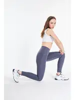 Süper Loklu Yüksel Bel Dalgıç Kadın Tayt Vogsing 162 Füme görsel 4