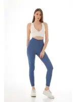 Mavi Dalgıç Süper Loklu Kadın Tayt Vogsing 162 İndigo detay görünüm