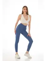 Mavi Dalgıç Süper Loklu Kadın Tayt Vogsing 162 İndigo görsel 4