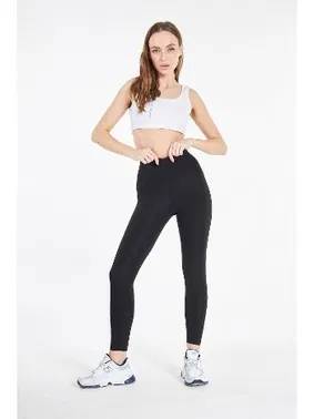 Vogsing Siyah Dalgıç Süper Loklu Bayan Yüksek Bel Tayt Vogsing 162 - Alternatif Görünüm