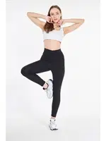 Siyah Dalgıç Süper Loklu Bayan Yüksek Bel Tayt Vogsing 162 farklı açı