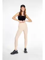 Yüksek Belli Ten Dalgıç Süper Loklu Bayan Tayt Vogsing 162 Ten detay görünüm